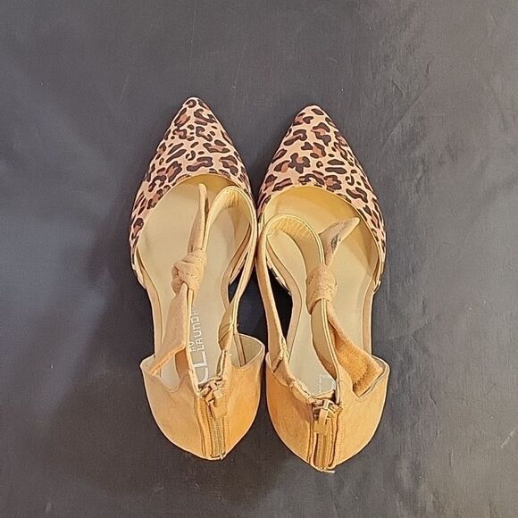 BRAND NEW  CHINESE LAUNDRY  LEOPARD PRINTED POINTED TOE BOW STRAP DETAILS PUMP - Picture 5 of 14